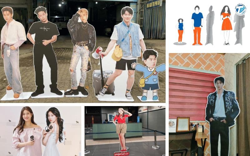 Hình ảnh in standee hình người chuẩn chất lượng cao